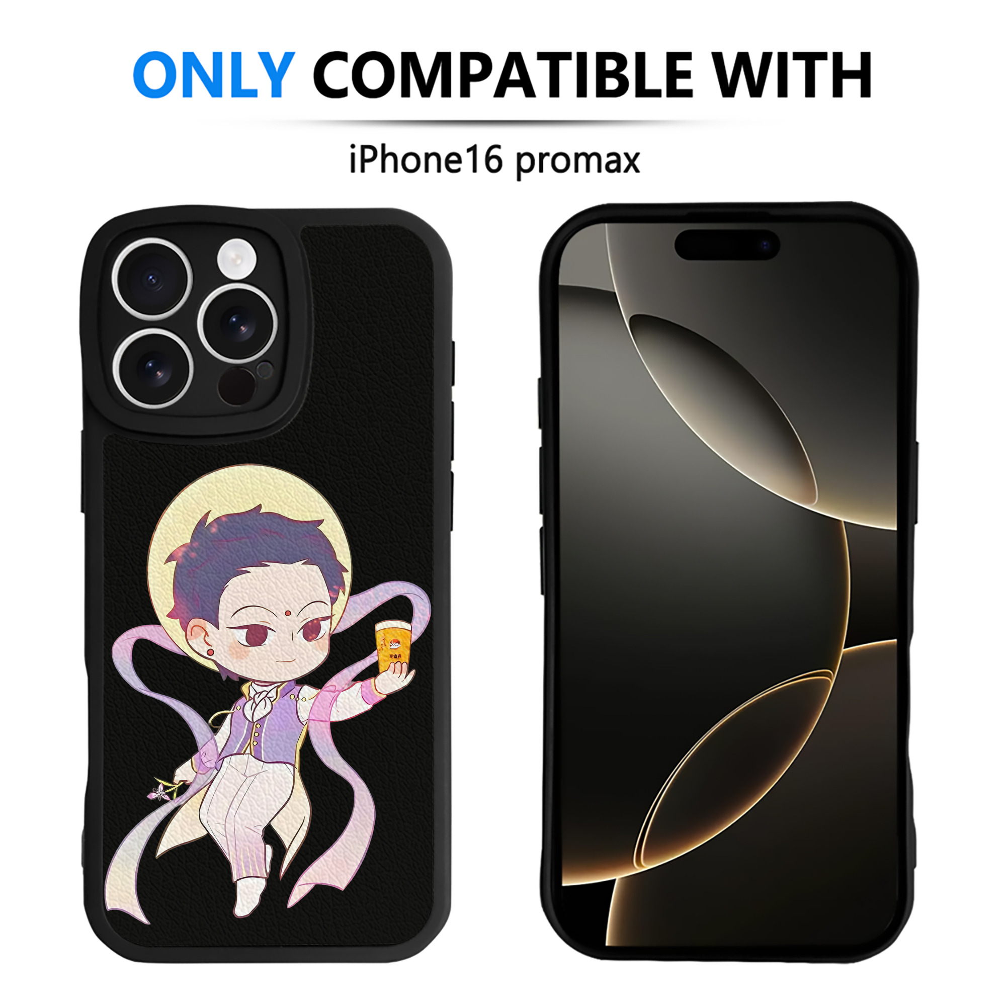 （画像用） Ne Zha 2 ナタ 魔童の大暴れ 【iPhone 16シリーズ対応】シリコンスマホケース（レザー調） 材質：シリコン